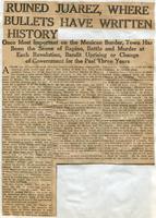 Ruined Juarez, Where Bullets Have Written History", page 1