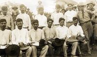 Photograph of revolutionaries confiscating and redistributing Félix Díaz's lands in Tamaulipas
