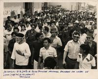 "Members of the National Reconstruction Board walk the streets of León (provincial capital of Nicaragua)"