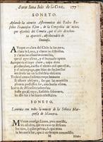 "Sonnet. Applause to the astronomical science of Father Eusebio Francisco Kino"